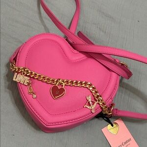Pink Juicy Couture Heart & charms crossbody